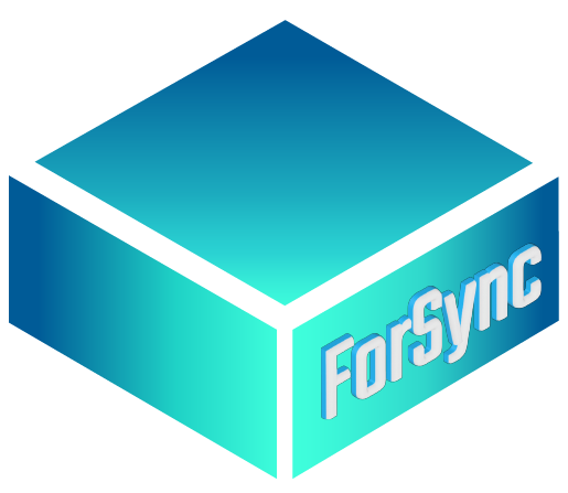 Isometric Forsync workstation embodying the future of game development, stylized to appear both 3D and 2D. Facing left